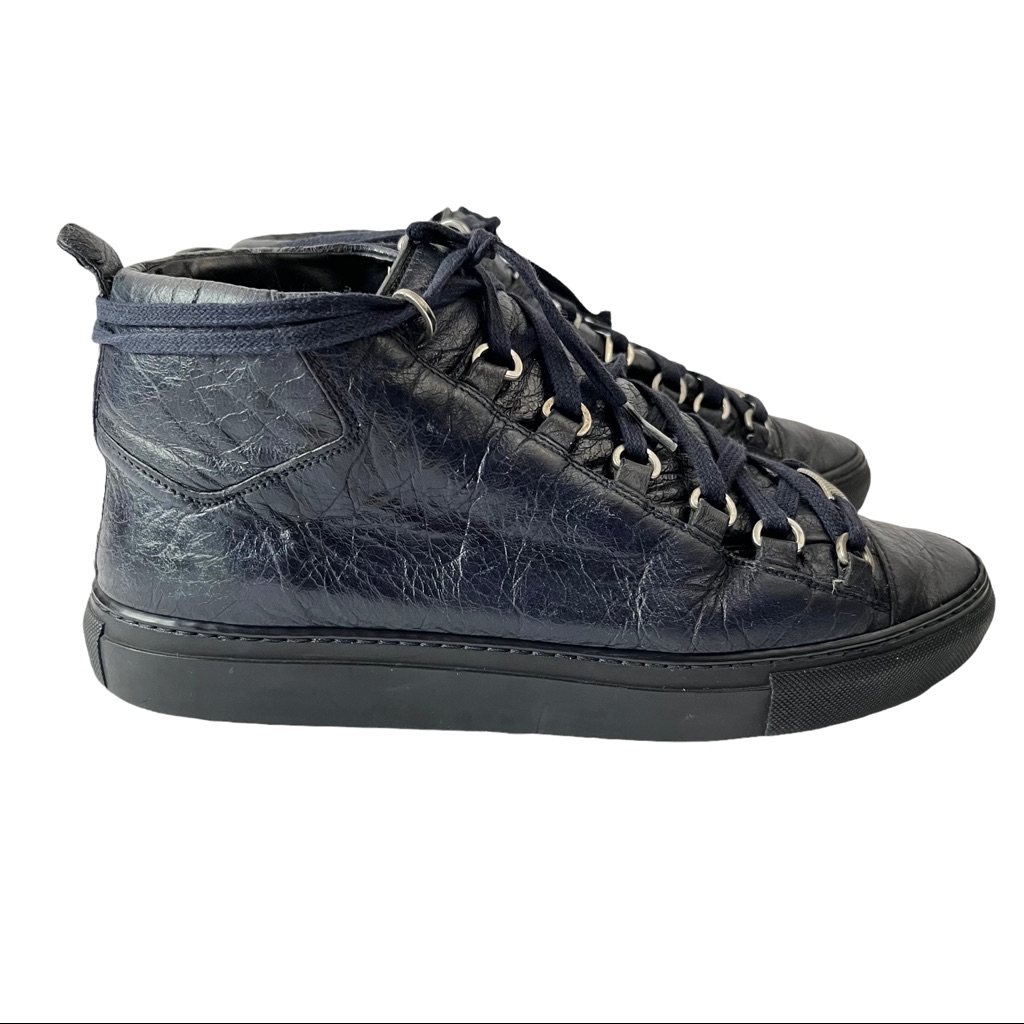 Balenciaga Crinkled Leather Sneakers
